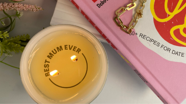 Picture of Best Mum Ever Hidden Message Candle, Honeysuckle & Camellia, by Home Fragrance Co.