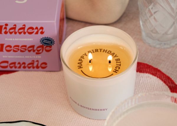 Picture of Happy Birthday B*tch Hidden Message Candle Plum & Boysenberry, by Home Fragrance Co.