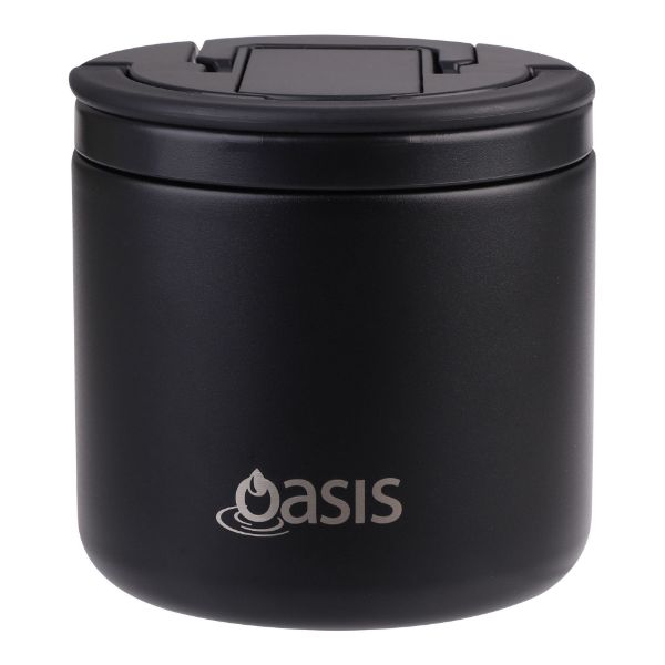 Picture of Oasis Stainless Steel Double Wall Insulated Food Flask W/ Quick Release Lid & Spork 500ml
