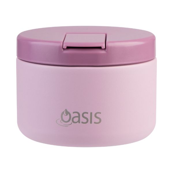 Picture of Oasis Stainless Steel Double Wall Insulated Food Flask Quick Release Lid 300ml Blush