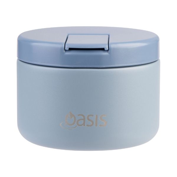 Picture of Oasis Stainless Steel Double Wall Insulated Food Flask Quick Release Lid 300ml Hazy Blue