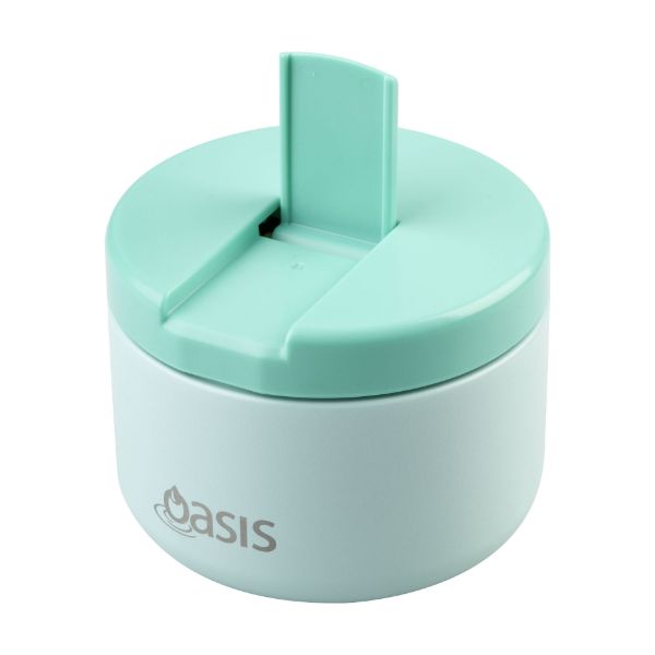 Picture of Oasis Stainless Steel Double Wall Insulated Food Flask Quick Release Lid 300ml Mint